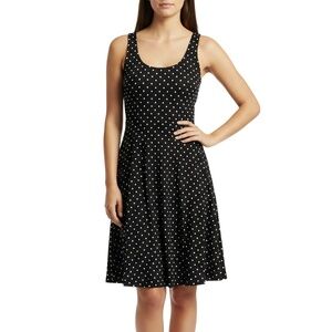 OLD NAVY‎ Womens Dress Size S Black White Polka Dot Sleeveless Scoop Neck